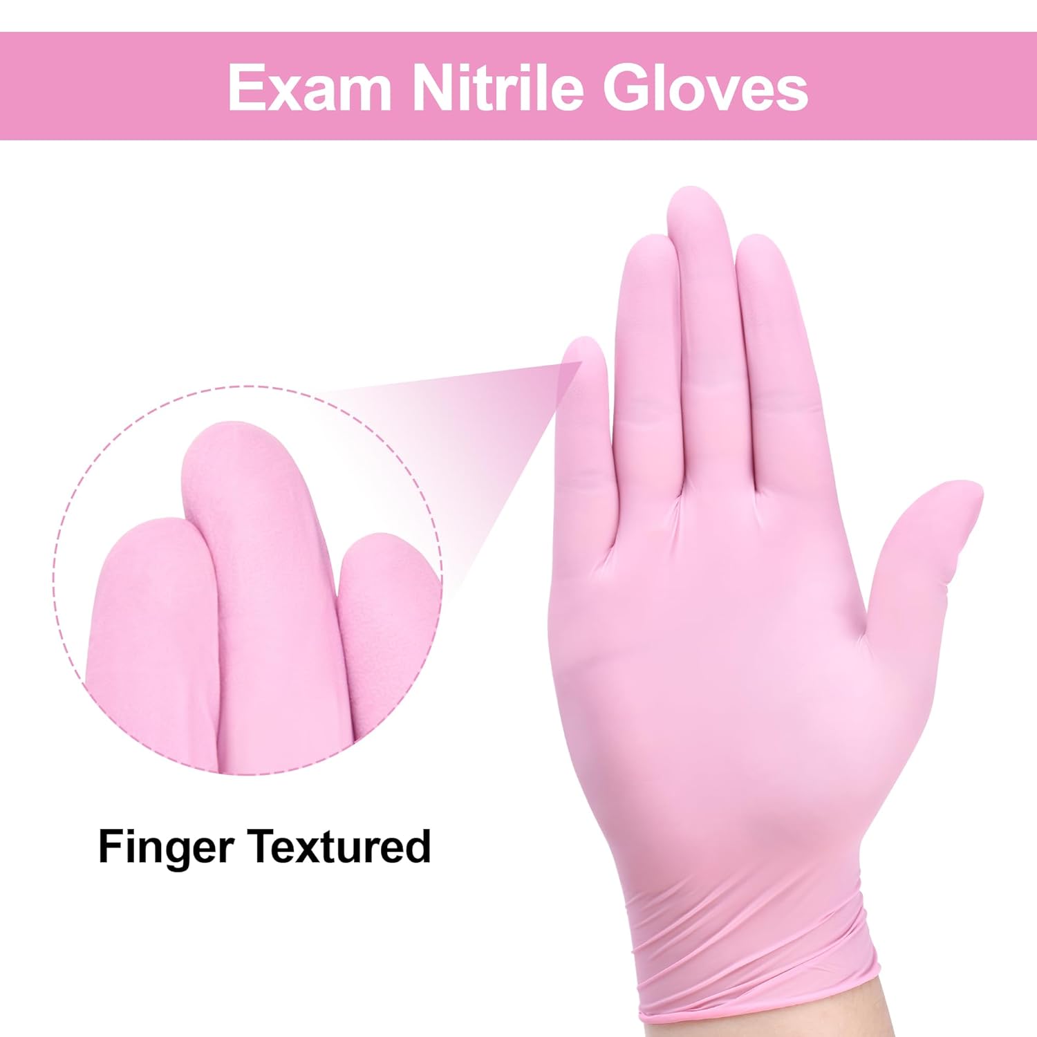 Pink Disposable Gloves, 3-mil, Gloves Disposable Latex Free, Gloves for Cleaning & Esthetician, Pink Rubber Gloves, Pink Cleaning Gloves, , 100-ct Box (Small) Pink Disposable Gloves, 3-mil, Gloves Disposable Latex Free, Gloves for Cleaning & Esthetician, Pink Rubber Gloves, Pink Cleaning Gloves, , 100-ct Box (Small)