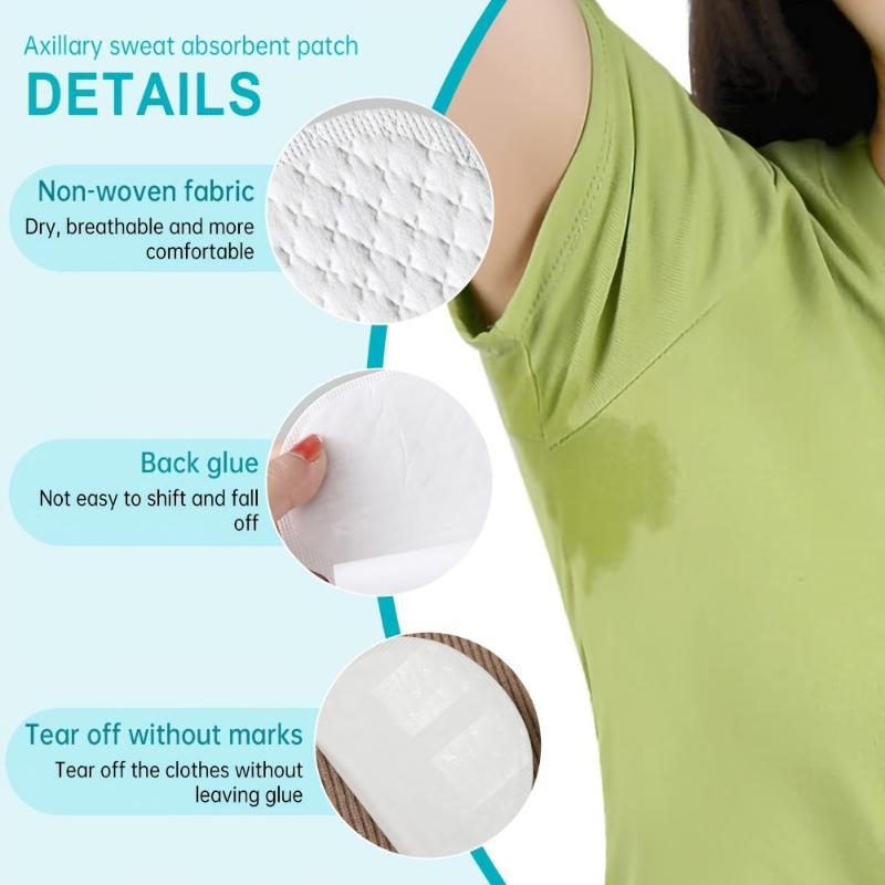 Breathable Armpit Sweat Pads, 30pcs Disposable Underarm Absorption Sweat Pad, Invisible Armpit Sweat Pad Shields, Absorbent Antiperspirant Sticker Patches, Sweat Control