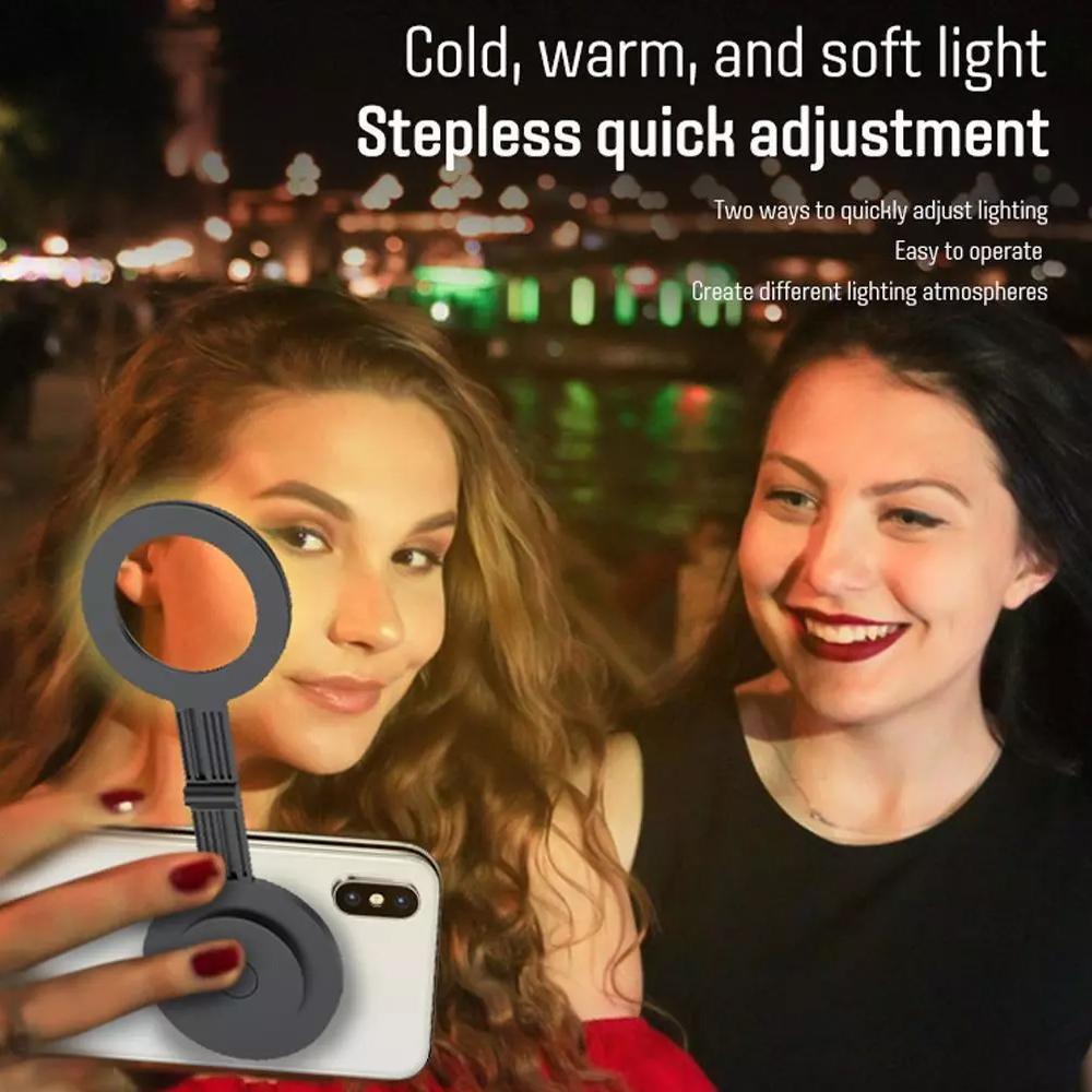 Portable Magnetic Fill Light, 1 Count USB Rechargeable Selfie Light, Compact and Portable Photography Light, Outdoor Mini Pocket Lamp