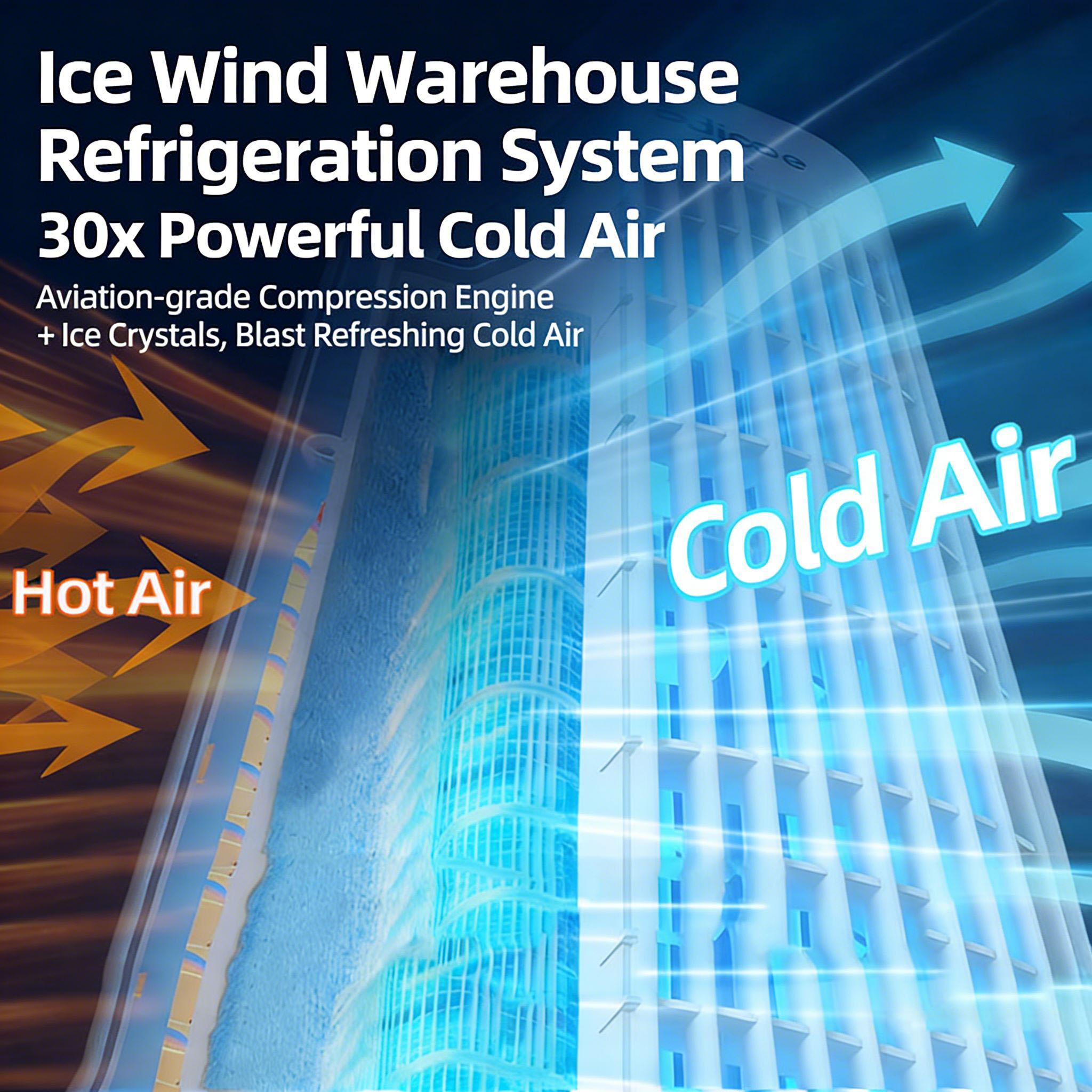 Bladeless 2-in-1 Tower Fan and Heater – 3 Fan Speeds, 2 Heat Options, Remote Included, Ice/Water Cooling, Sleek Modern Design, Energy Saving – All-Season Comfort for Home, Living Room, Dorm – Safe, Quiet & Efficient Heating & Cooling