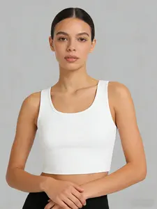 Women's U Neck Short Tank Top, Soft Comfortable Casual Sports Wear, Versatile Home Leisure, Suitable for Various Occasions