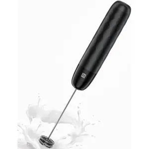 Rechargeable Milk Frother, Mini Handheld Electric Foam Maker Detachable Stainless Steel Whisk Drink Mixer Foamer Mini Blender for Matcha, Lattes, Cappuccino, No Stand