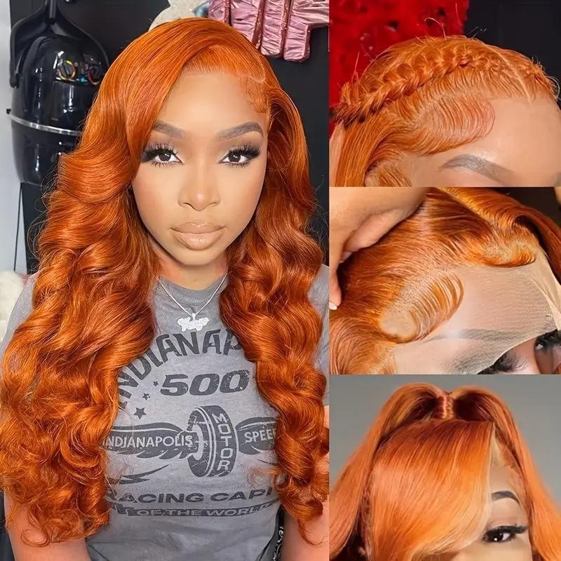 Transparent Lace Front Remy Hair Wigs Highlight Raw Brazilian Body Wave Pre Plucked Human Hair Wig 180 Density 99j Lace Frontal Wigs For Women BlackFriday