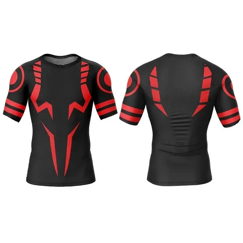 2026 Fashion New T-Shirt For Men Gym Graphic Anime Jujutsu Kaisen 3D Print Fitness Undershirt Tee Oversized Men Clothing Tops