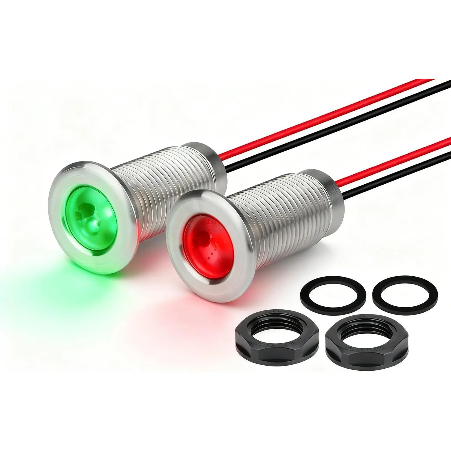 IP68 Waterproof LED Boat Navigation Lights Red Green Bow Marine Nav Deck Night Fishing Lights for Pontoon Bas Dinghy Jon