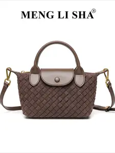 New fashionable hand-woven bag shoulder crossbody Longxiang dumpling bag commuter versatile portable women's bag 2026