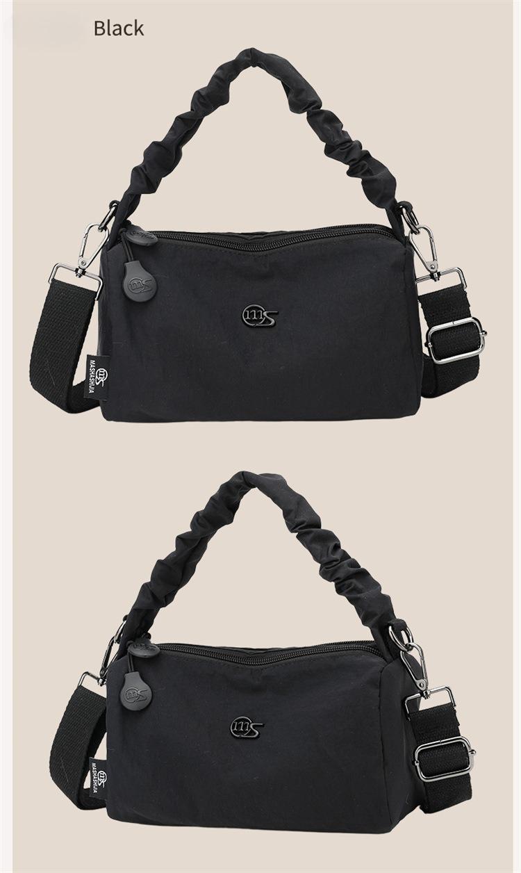 8118 Women's Nylon Portable Pillow Bag 2026 New Simple Shoulder Crossbody Bucket Bag