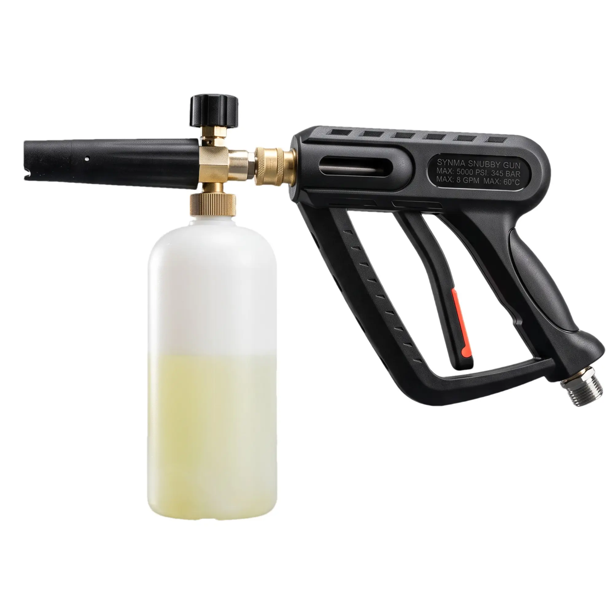 M22 High-Pressure Washer Gun with Foam Cannon, Max Pressure 3600 Psi, Suitable for Electric and Gasoline Power Washers, 1 Set