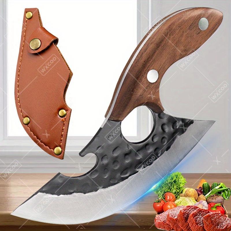 Carry A Multi-functional Stainless Steel Knife Home Fruit Knife Apple Knife Outdoor Portable Ring Knife Hand Steak Knife Killing Fish Knife Slicing Knife
