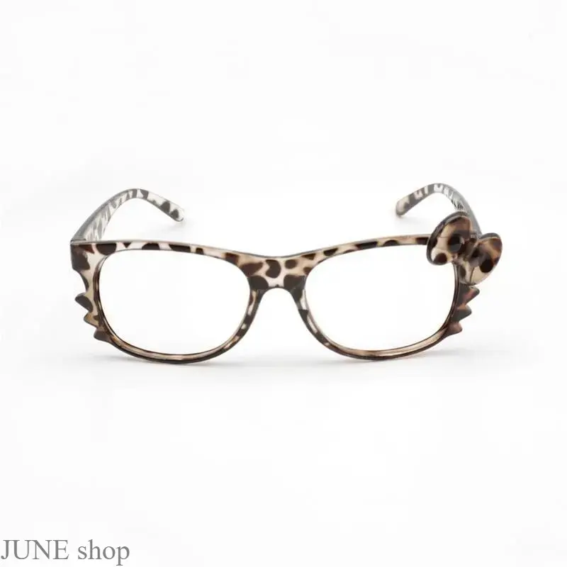 Y2K Kitty Leopard Print Lensless Decorative Eyeglass Frame For Women, Lightweight Cartoon Themed Fashion Accessory Suitable For Daily Outfit Matching Themed Parties Casual Social Gatherings And Daily Screen Styling Looks