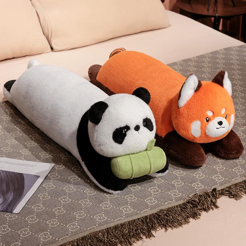 Kawaii Panda Red Panda Long Throw Pillow Soft Soothing Huggable Pillow Back Pillow Nice Sleeping Companion Cute Room Decor