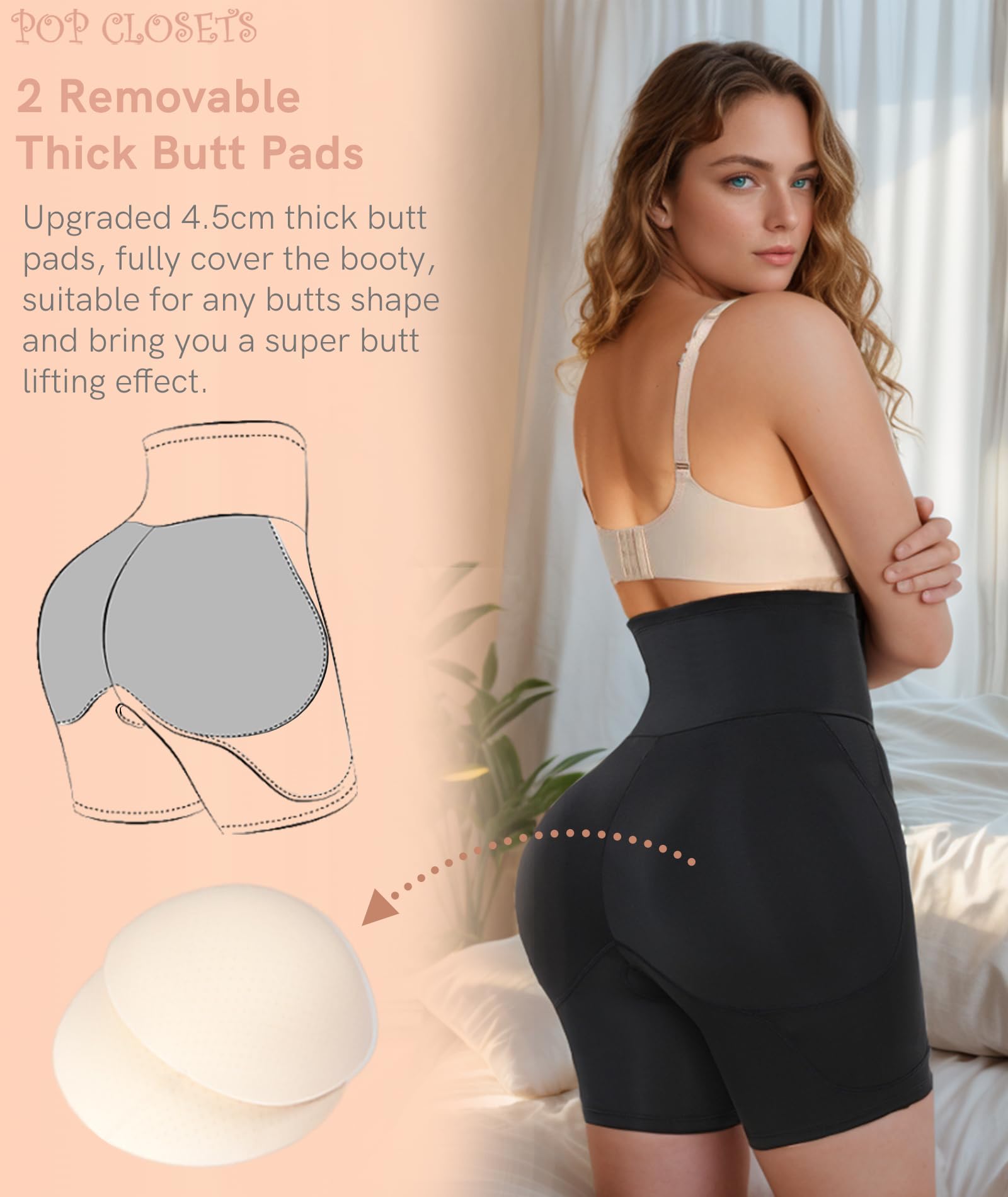 High Waisted Body Shaper Shorts Shapewear for Women Tummy Control Thigh Slimming Slip Shorts Butt Lifting Shapewear Panty Hip Compression Seamless Womenswear Padded Lingerie Basic Minimalist SpringStatements