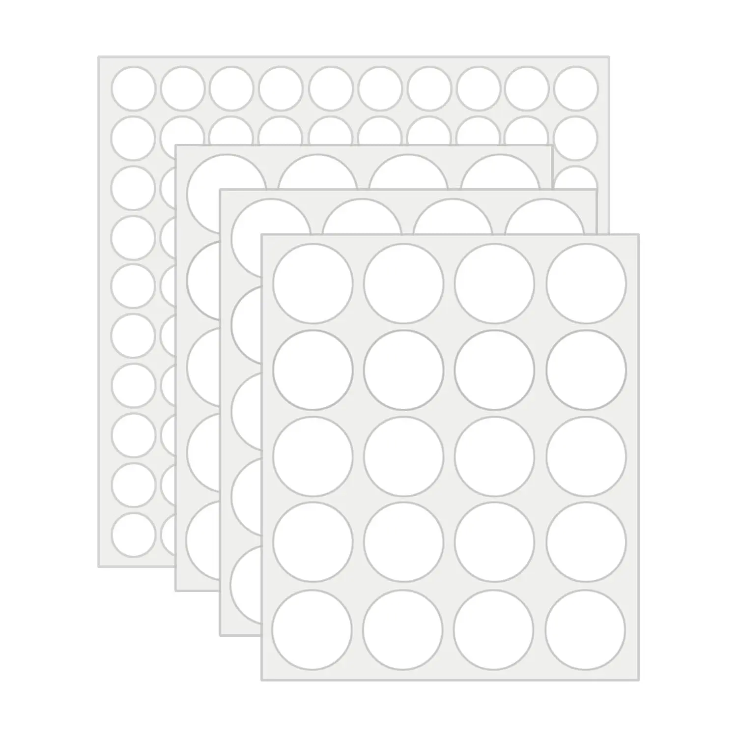 160 count Round Clear Double Sided Adhesive Dots, 10 mm+20 mm Removable Sticky Putty for Wall  (10mm+20mm,160Pcs)