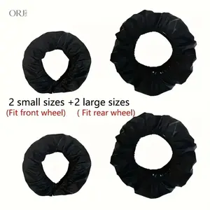 2PC Large Universal Wide Compatibility Stroller Wheel Covers, Polyester Dustproof Wheel Protectors for Baby Carriages and Pushchairs, Outdoor Wheel Protection,summerwins,Touch,Screen,Fleece Winter Set
