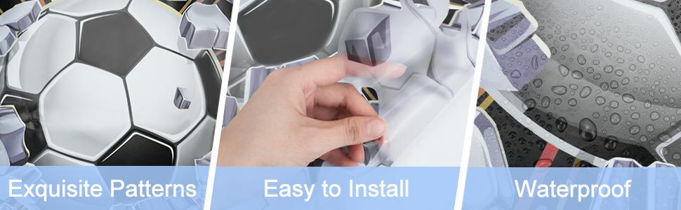 SITAKEYFMHK Create a dream soccer-themed space!These 3D football wall decals are self‑adhesive, removable and waterproof.Great DIY decor for kids’ bedroom, playroom or living room, ideal for little sports fans✨