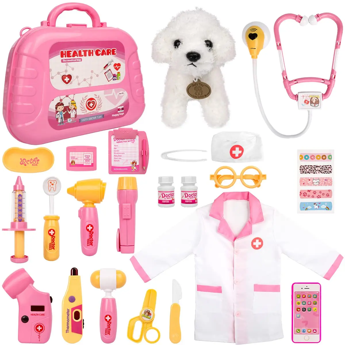 Pink case with doll