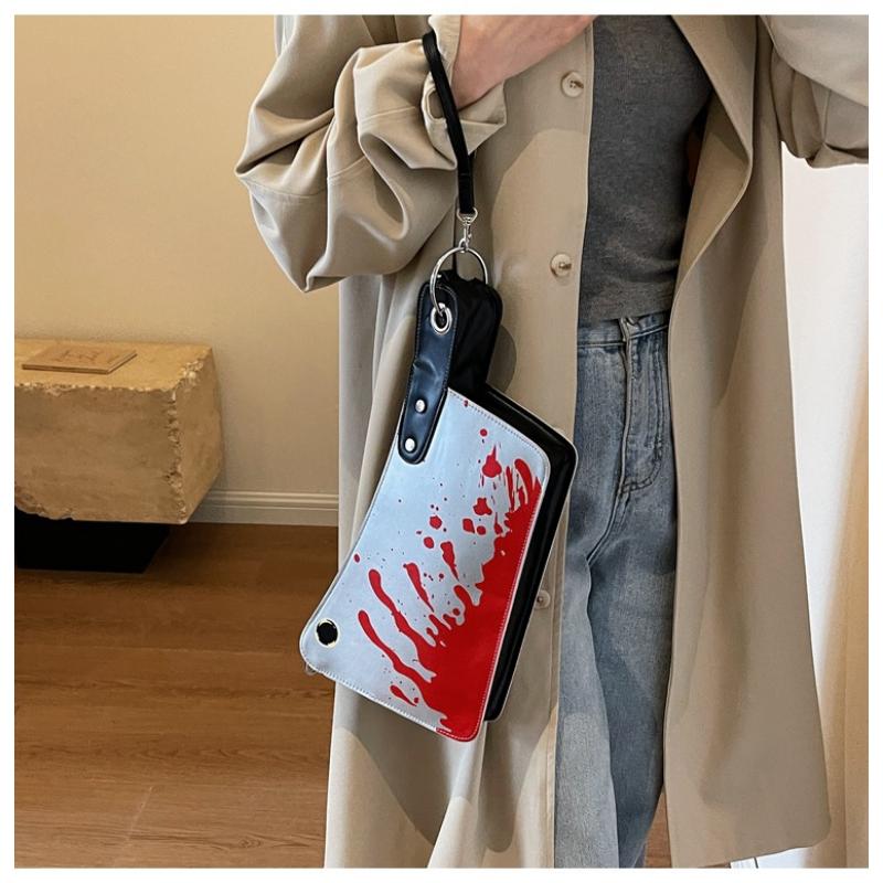 Women's High-end, Creative And Personalized Bags, Halloween Kitchen Knife Clutch, Hand-carrying Cross-body Bag