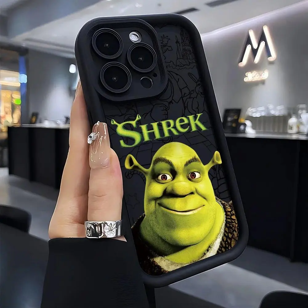 Funny Cartoon Shrek Movie Pattern Colorful Animal Smartphone Case - Shockproof Cellphone Protection Cover Compatible with iPhone 11 12 13 14 15 16 17 Air Pro Max Plus