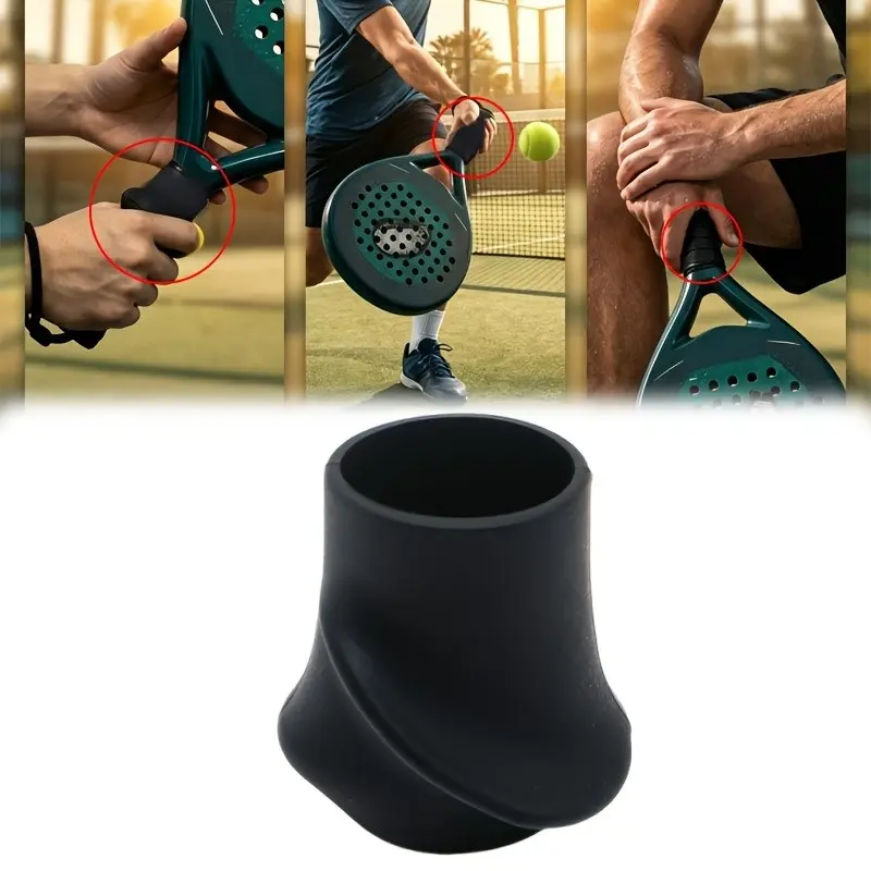 1PCS Tennis Pickleball Grip Corrector Silicone Training Tool, Beginner Hand Posture Fix Shock Absorbing Racket Handle Accessory
