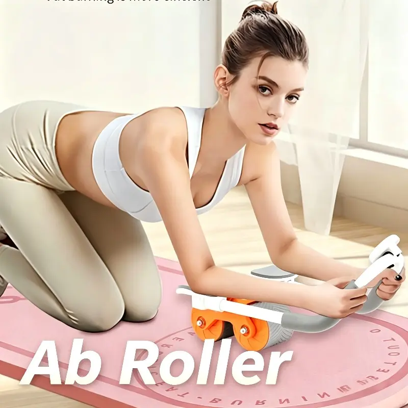 New Automatic Rebound Ab Roller, ABS Roller Core Trainer, Home Fitness Equipment with Enhanced Stability Design. Suitable for abdominal muscle training, core workouts and body shaping exercises, for both men and women.