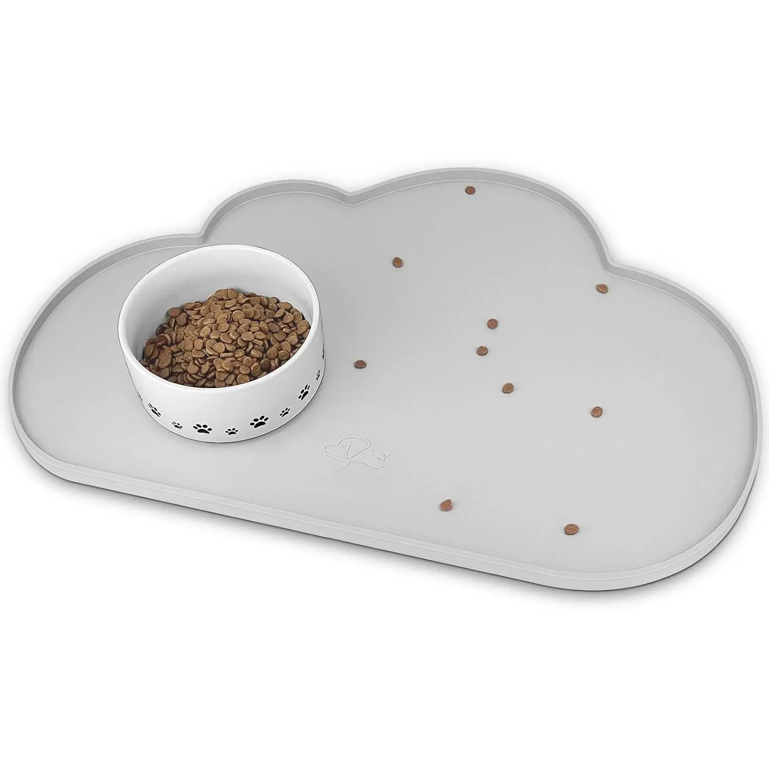 Mat Anti-Slip  Bowl Mats for  and Water,   Placemat   Spills to Floor, High-Lips Puppy Feeding Trays for Small Medium Large Dogs Cats,