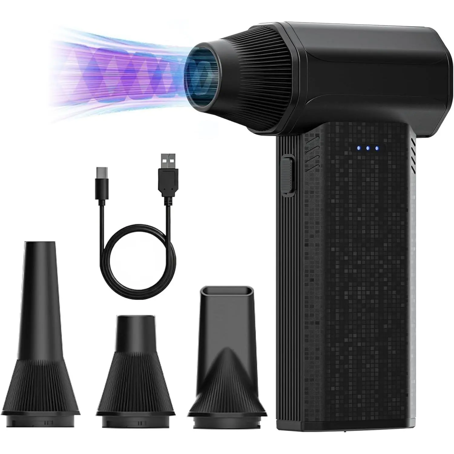 Compressed Air Duster-110000RPM Electric Air Duster, 3-Gear Mini Blower with Fast Charging, Dust Blower for Manchine, Keyboard,, and Car