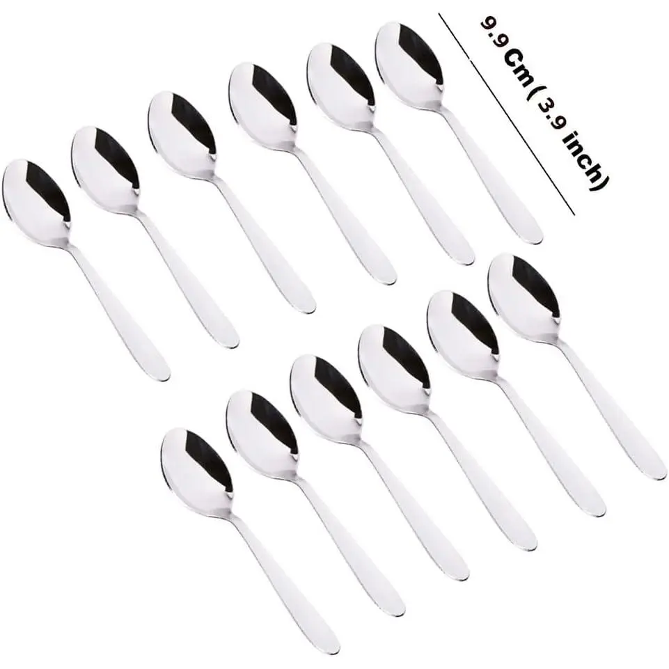 Stainless Steel Very Small Size  Box Spoons Set of 12 () - 12 count