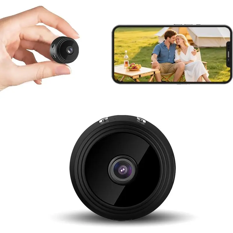 Hidden Camera Mini Spy Camera WiFi 1080P, Wireless Indoor Security Camera with Night Vision & Motion Detection, Nanny Cam for Home Baby Pet Monitor,TF Card Storage (Black)