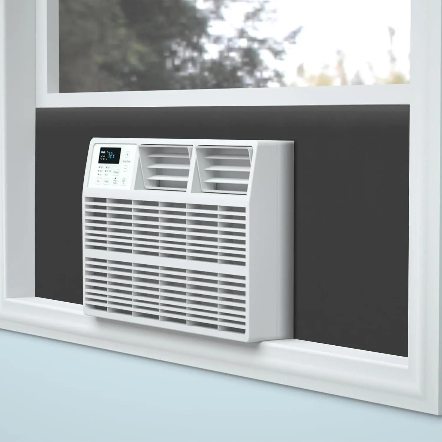 Window  Conditioner Side Panels, Full Surround Insulated  Cover for Indoor Window AC Unit, Window AC Seal Kit for Summer and Winter, Black