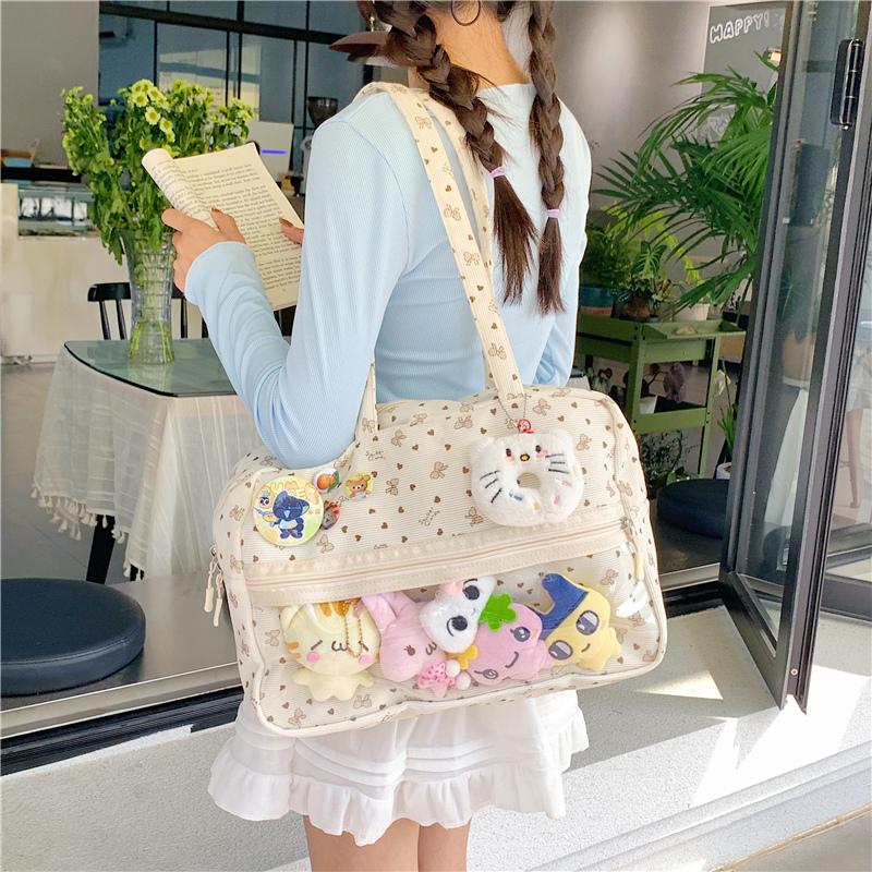 New Harajuku  Daily Commuting One-shoulder Crossbody Bag Comic Exhibition Hand Tote Bag Girl Cute Sweet Kawaii Ulzzang Ita Bag