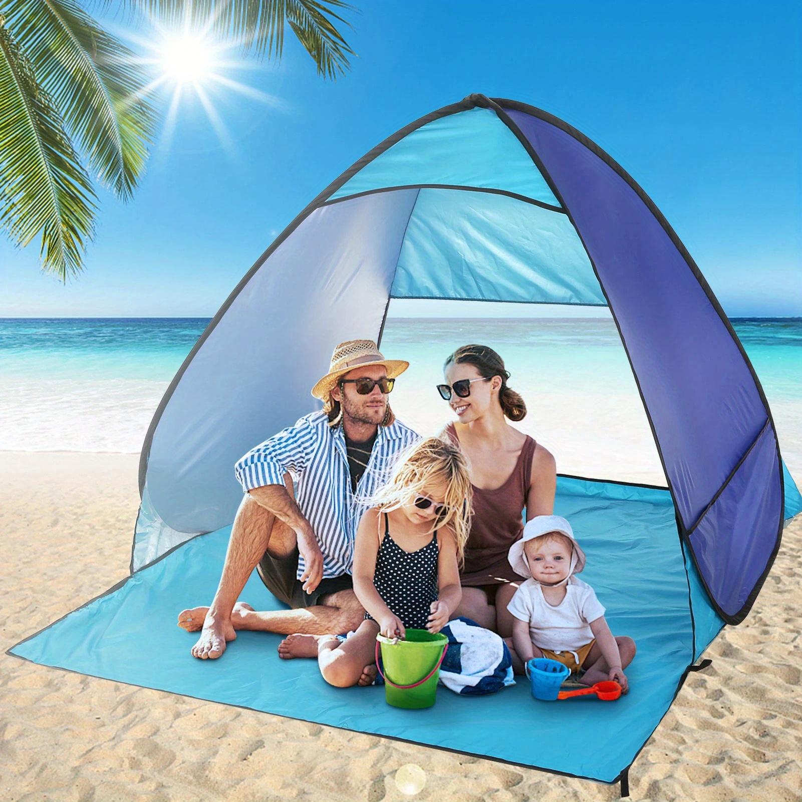 Automatic Pop-Up Tent, Portable Outdoor Camping Beach Travel Lightweight Sunshade (2-3 People)