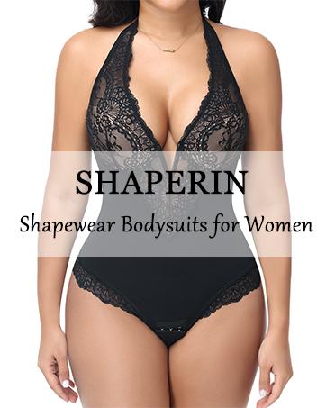 Strapless Bodysuit with Bras Tummy Control Shapewear Tube Tops Body Suit One Piece Leotard