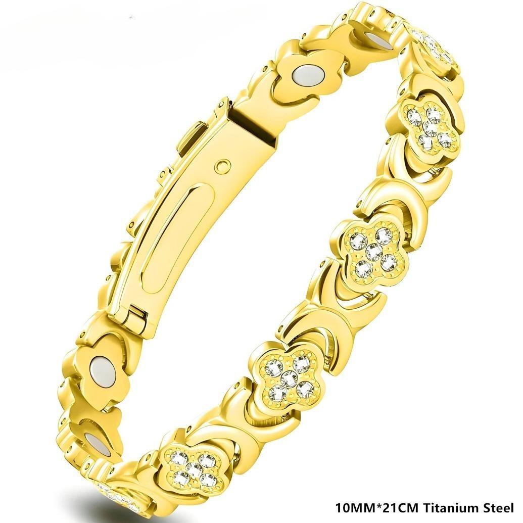 Aurelia Crest Luck & Love Infinite Clover Bracelet for Women | Pure Copper Magnetic Bracelet Titanium Steel Jewelry Gift 10MM Adjustable  2️⃣