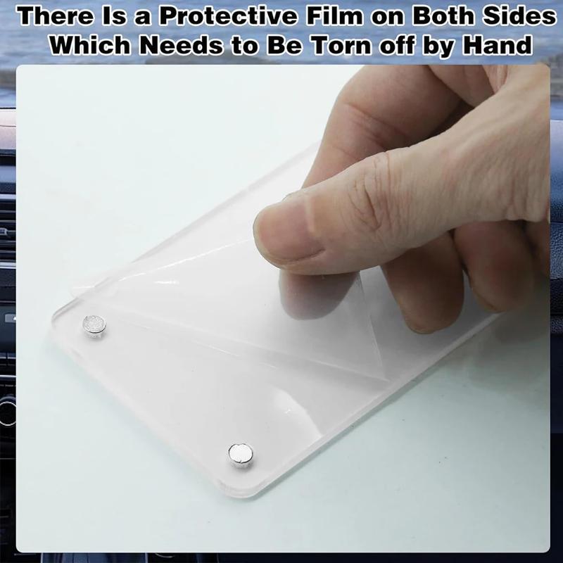 Acrylic Car Photo Clip Clear Frame Clip Horizontal Vertical Sun Visor Photo Holder For Photo Display and Car Interior Decoration