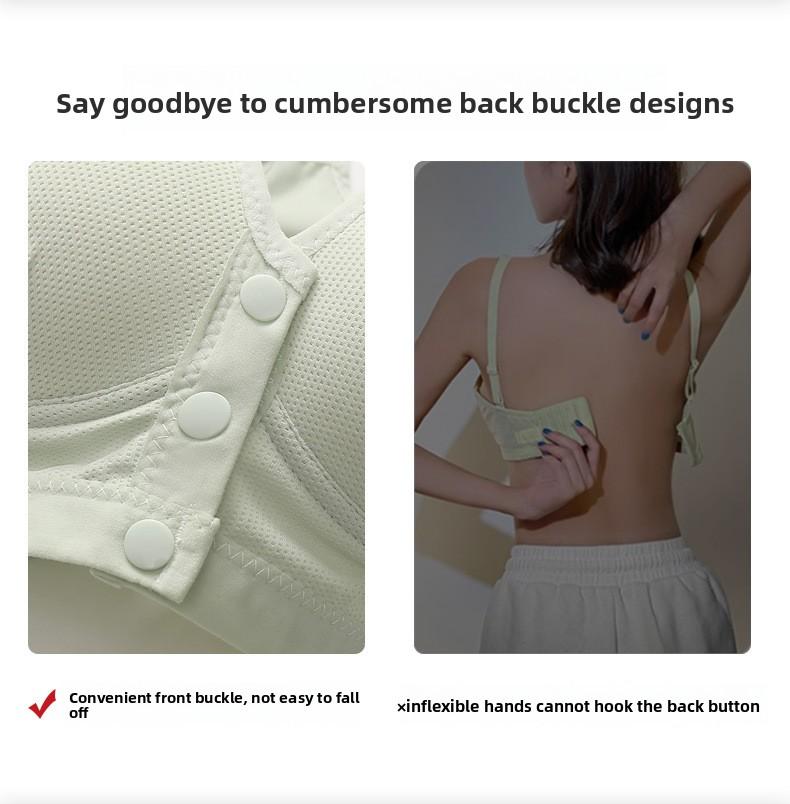 Supportive Seamless Front Closure Nursing Bra For Women Plus Size Wireless Maternity Bralette Breathable Comfort Lingerie Adjustable Hook Underwear 6/3 Pack Mother's Day Gift -RR