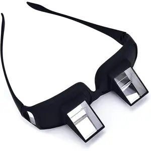 Large Lazy Glasses Bed Prism Glasses Spectacles Horizontal High Definition Glasses Prism Periscope Lie Down Eyeglasses for Reading and Watch TV in Bed Unisex
