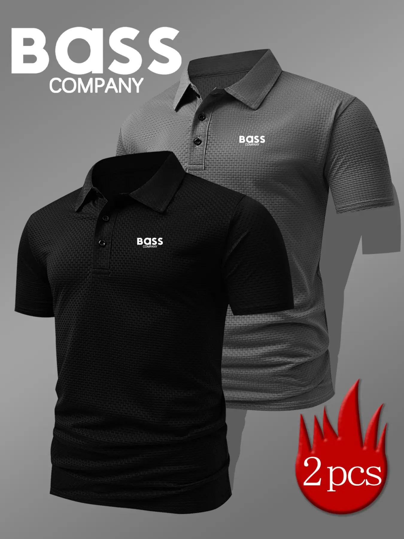 Men's Fitted Geometric Pattern Polo Shirt, Casual Breathable Four Seasons Wear, High-Quality Comfortable Long-Lasting Design
