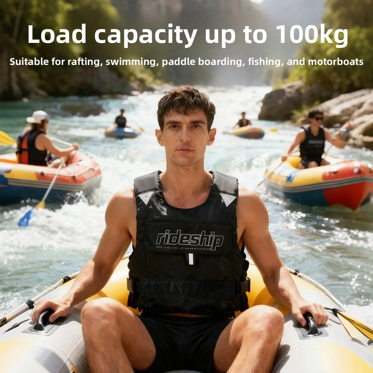 Adult PFD Life Jacket Vest - Water Sports Flotation Device for Kayaking, Paddle Boarding, Surfing