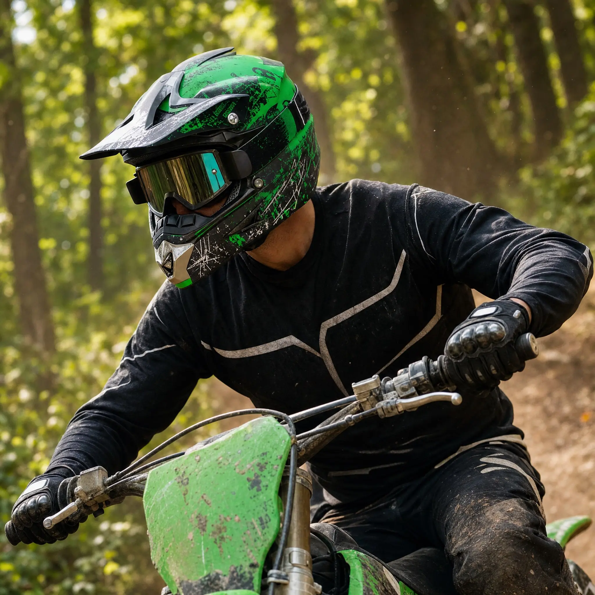 Adult Full Face Dirt Bike Helmet, DOT Certified ABS Shell with Aggressive Design, Lightweight Ventilated Gear for MX, Enduro & ATV Riding