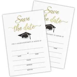 Save The Date Graduation Party Invitations With Envelopes(20 Pack), grad cap 2026 Grad Party Announcement Invite Cards For Him or Her, University Grad Celebration,Party Favors & Supplies-BYYQK-A04