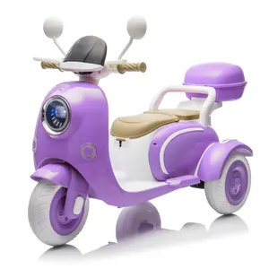12V 2-Motor Kids Ride-On Electric Motorcycle, 3-Wheel 2-Seater w/Music, Bluetooth, USB, Flip-Up Adult Backseat, Portable Storage Hooks, Oversized Trunk, LED Headlight for Kids 3-6 (Toys & Hobbies Ride-On), toddler tricycle