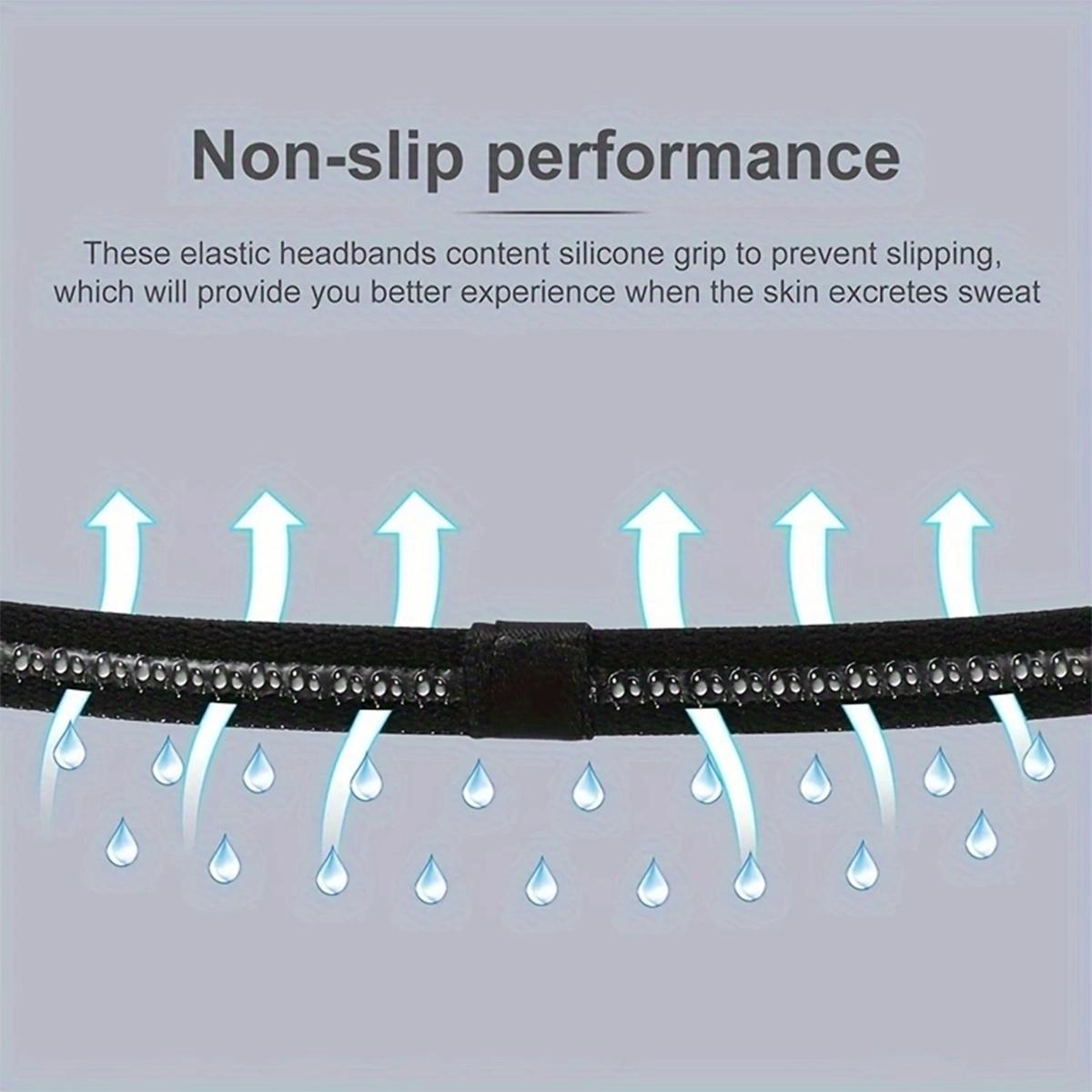 Solid Color Sports Headband, Elastic Headbands, 3 Counts/set High Elasticity Sweat Absorbing Headband, Non-slip Headband for Running Cycling Climbing