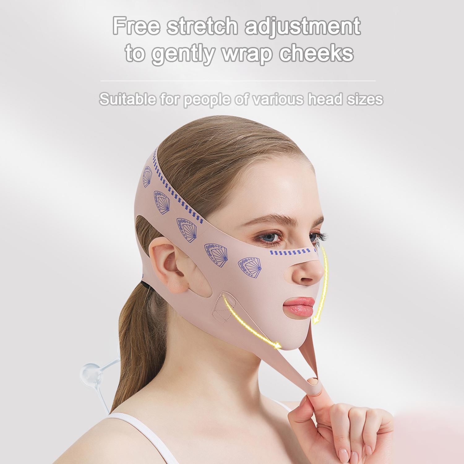 Breathable V-line Facial Masks, 2 Counts Adjustable Facial Bandage for Firming Skin, Facial Beauty Tool for Women