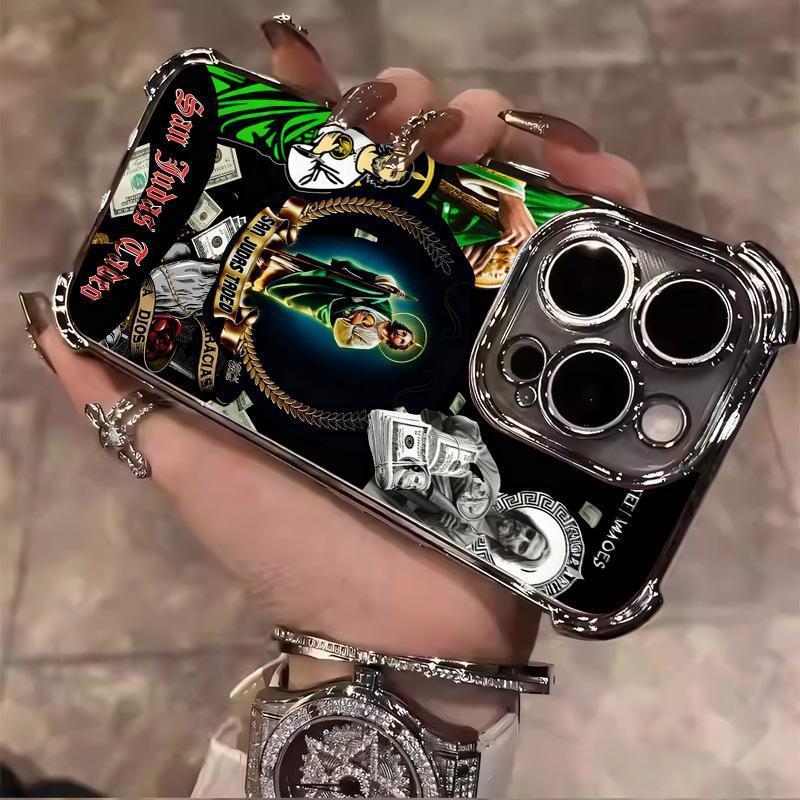 Creative Jesus Pattern Phone case for iPhone 17 Pro Max 16 Plus 15 14 13 12 Full Body Protection Shockproof Soft Silicone Cover 279