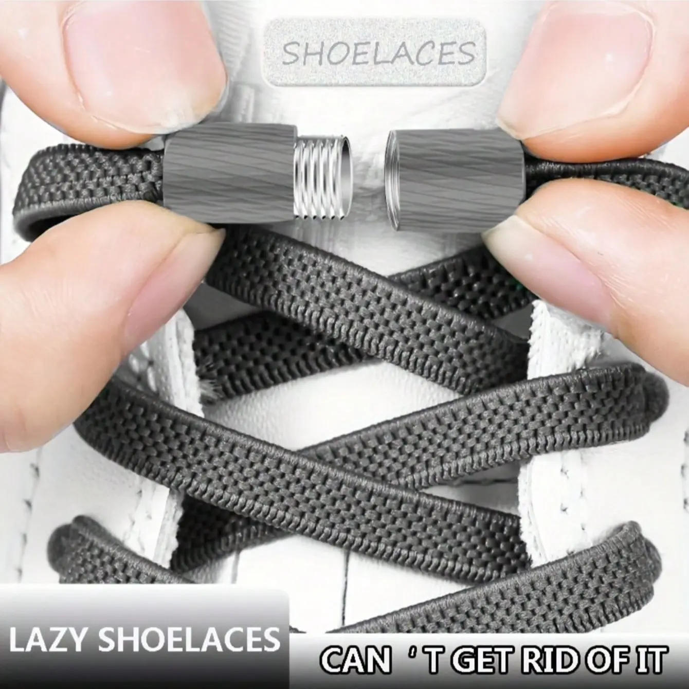 Sport Shoe Laces, Casual Lazy Tie-Off Shoelace Clips, Unisex Elastic Flat Round Shoelace Rope, No-Tie Fixing Tool, Comfortable & Convenient, Shoelace Locks