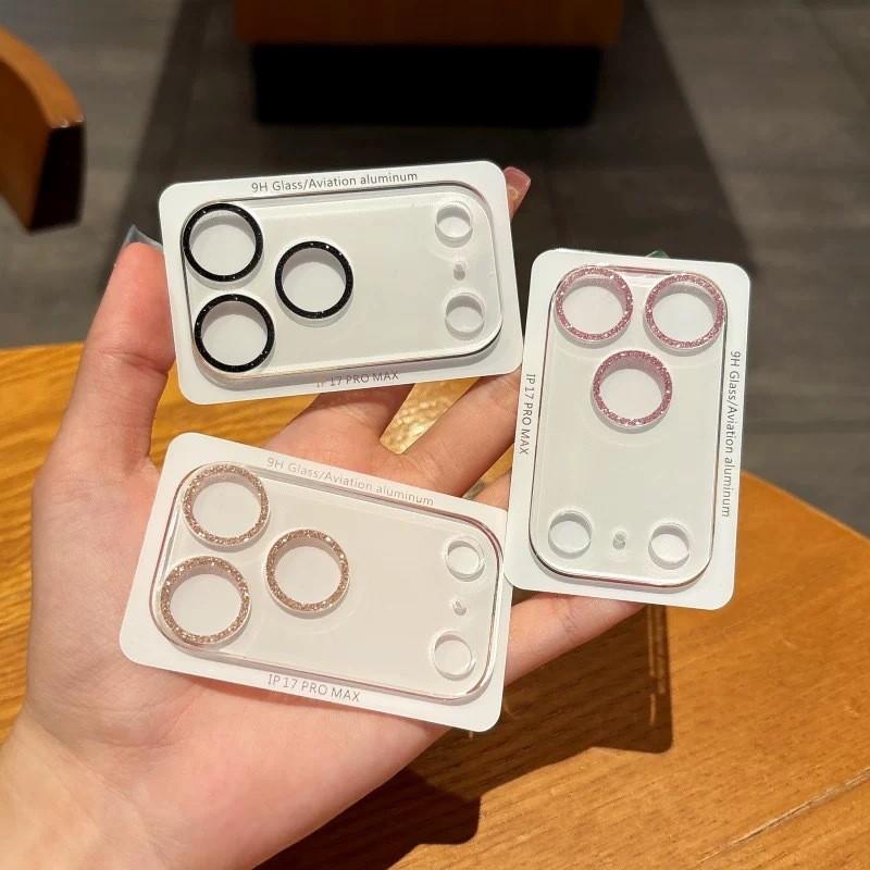 Applicable to Apple 17 glitter integrated lens film 17pro mobile phone lens anti-drop 16pro protective film 15 mobile phone film