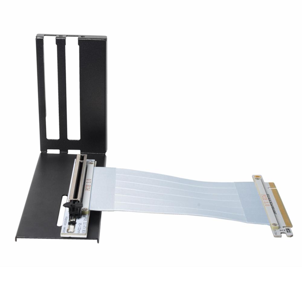Black PCIe 16X Riser Card Cable Vertical Bracket Mount Holder Kickstand Base Support Kit