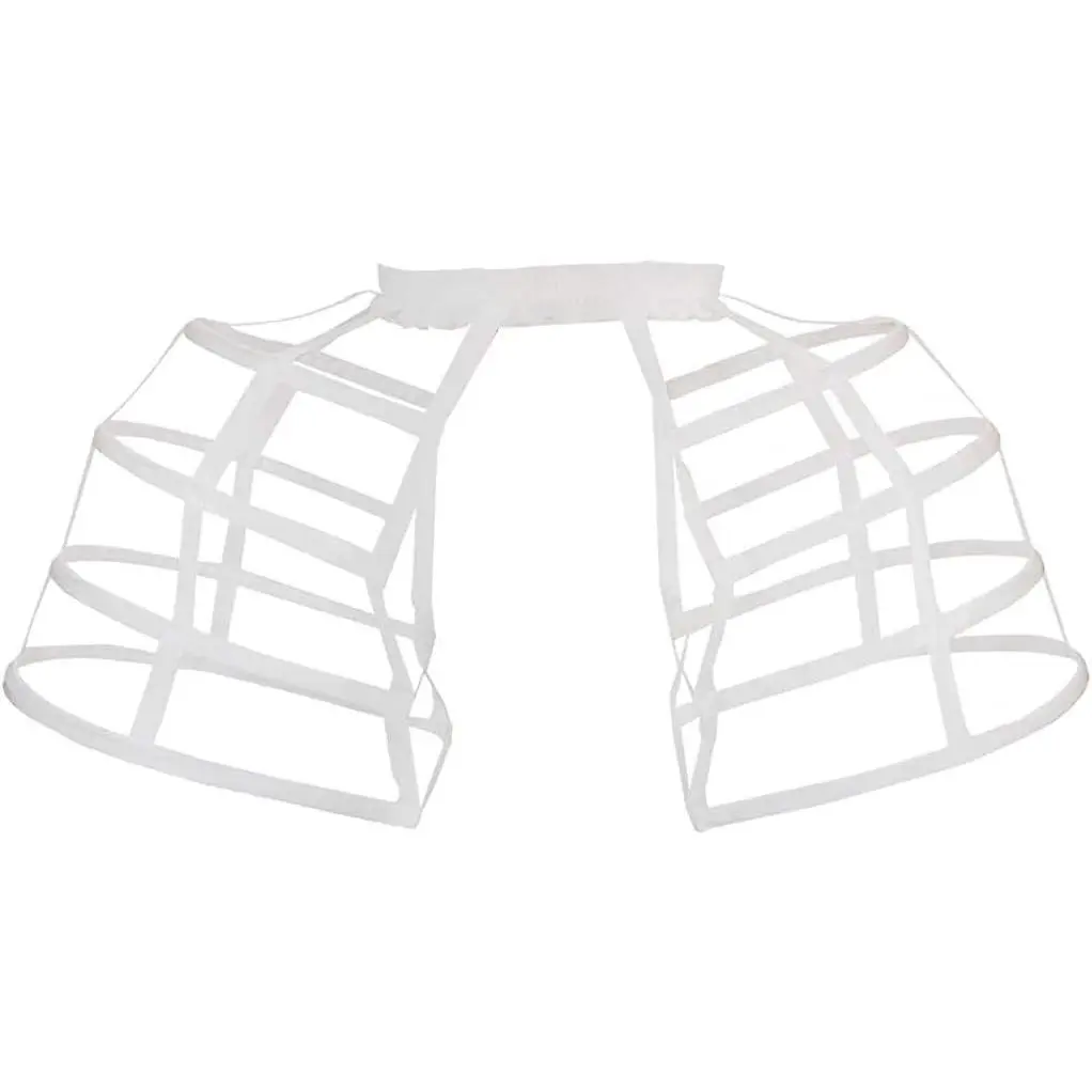 Women's Victorian Bustle Cage Hoop Skirt Pannier Petticoat(Gift)