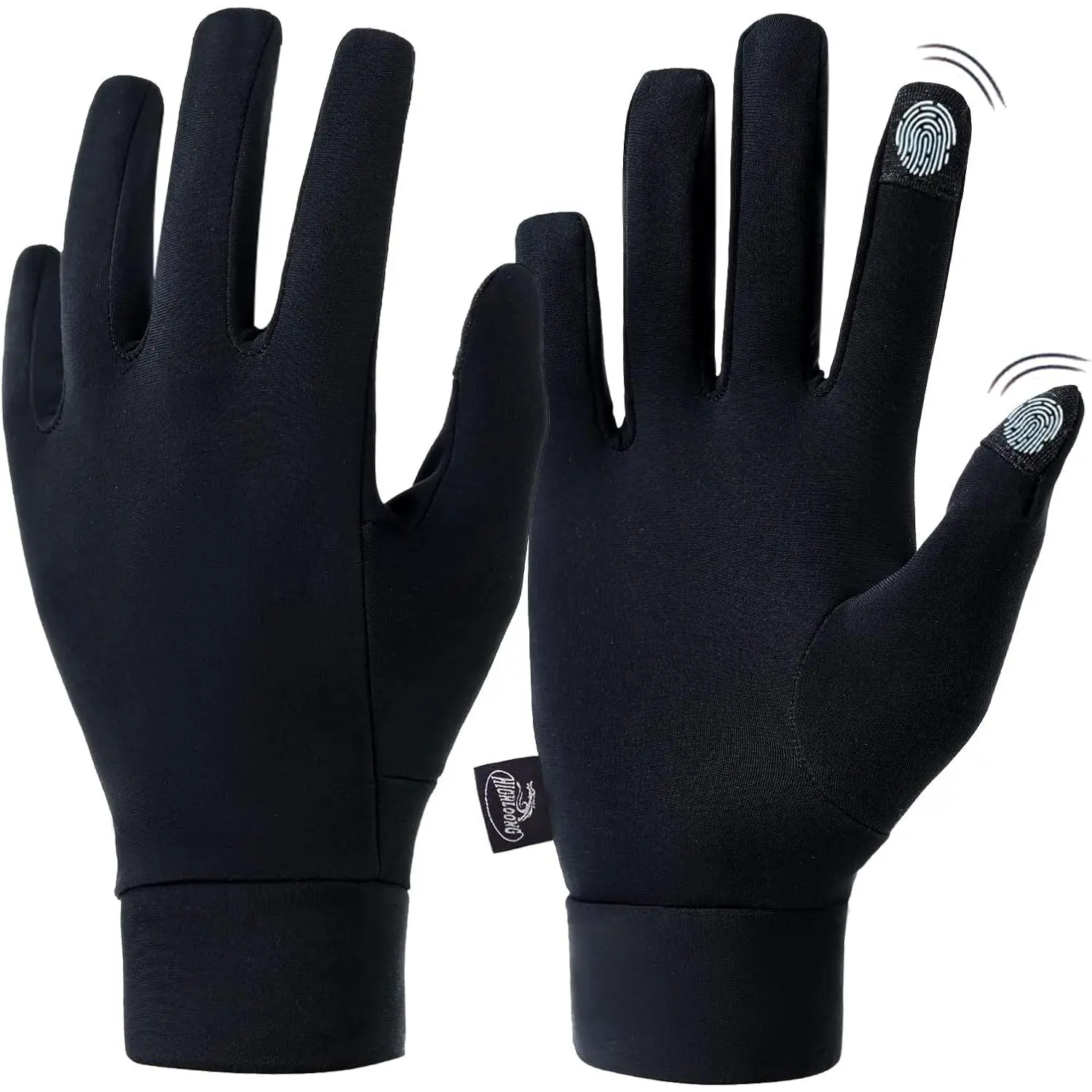 Lightweight Glove Liners for Cold Weather -  Screen Running Gloves for Men Women Cycling Skiing.