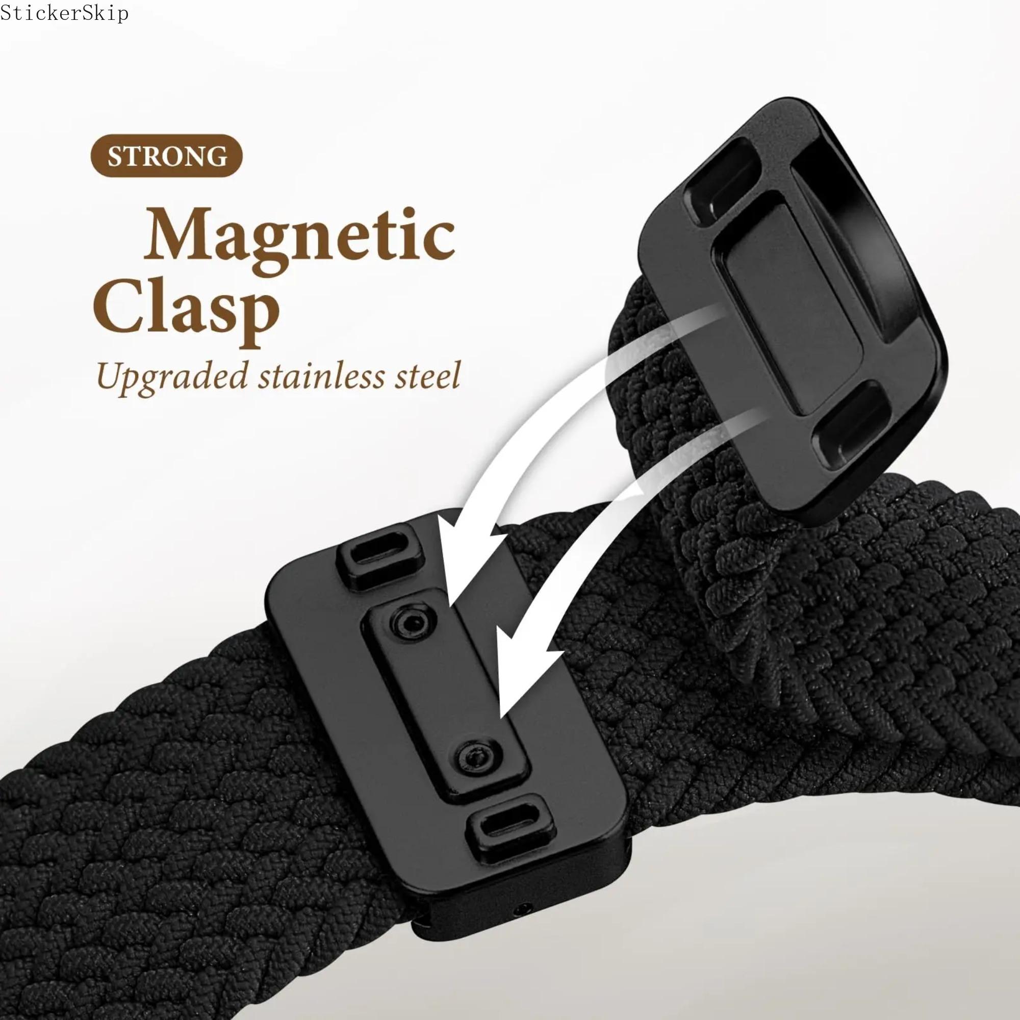 2026 NEW StickerSkipBraided Stretchy Bracelet Band Compatible with Apple Watch 38/40/41/42/44/45/46/49mm, Magnetic Clasp Soft Nylon Braided Sport Solo Loop 2026 NEW StickerSkipBraided Stretchy Bracelet Band Compatible with Apple Watch 38/40/41/42/44/45/46/49mm, Magnetic Clasp Soft Nylon Braided Sport Solo Loop